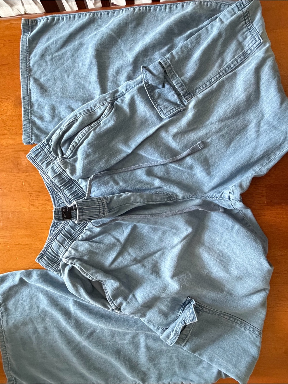 Relaxed Light Wash Women’s wide leg denim wash pants